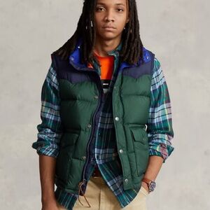 Polo Ralph Lauren Water-Repellent Down Western Vest New Forest/Newport Navy M